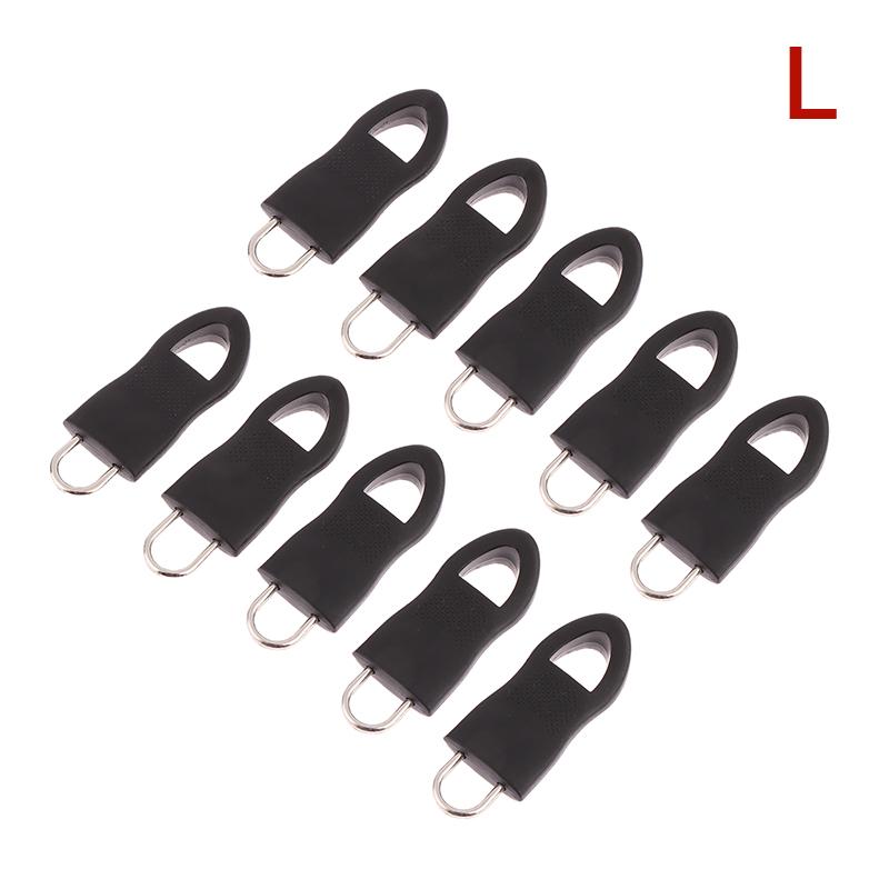 

10 шт. сменная головка молнии, съемный съемник без инструментов для багажа, школьного ранца, конец веревки, бирка, фиксатор молнии для одежды L