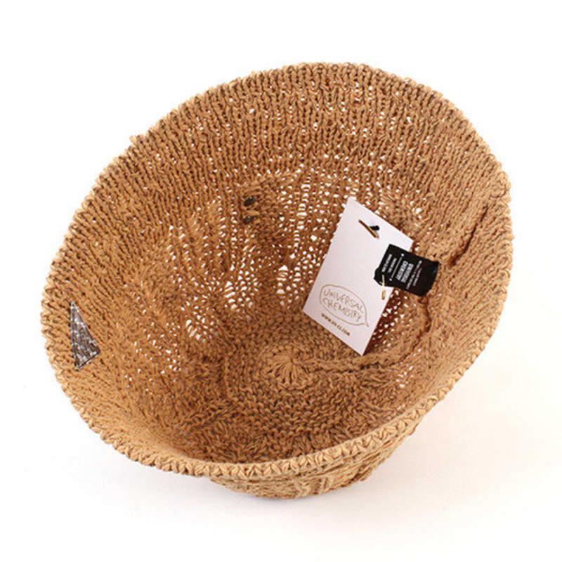 Universelle Chemie Sommer Beige Strick Eimerhut