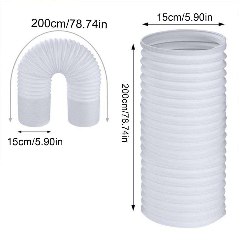 Air Conditioner Vent Hose Flexible Air Conditioner Exhaust Hose Mobile Air Conditioning Exhaust Pipe Vent Hose Duct Outlet