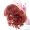 Bybrana Roter Pony für Damen, kurzes Haar, große Wellen, tägliches Tragen, Kunsthaar, Cosplay, hohe Temperaturbeständigkeit