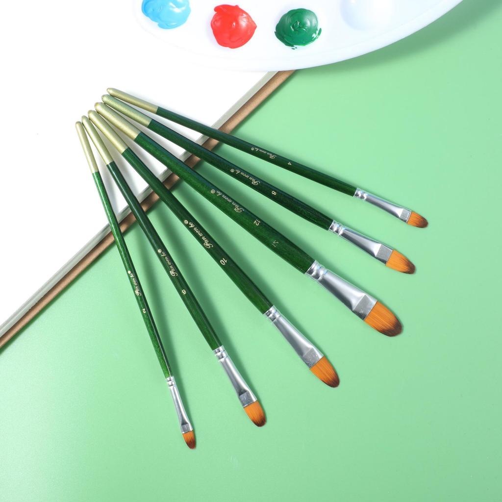 Set di 6 pennelli per pittura in nylon cross-border con gesso ad acqua e materiali artistici fai da te