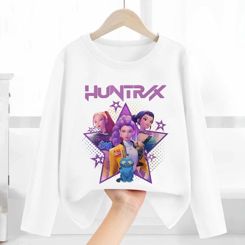 Узор Мультяшный принт Мода Детская футболка Повседневная Детская одежда Девочки Футболка с длинным рукавом Девочки 100