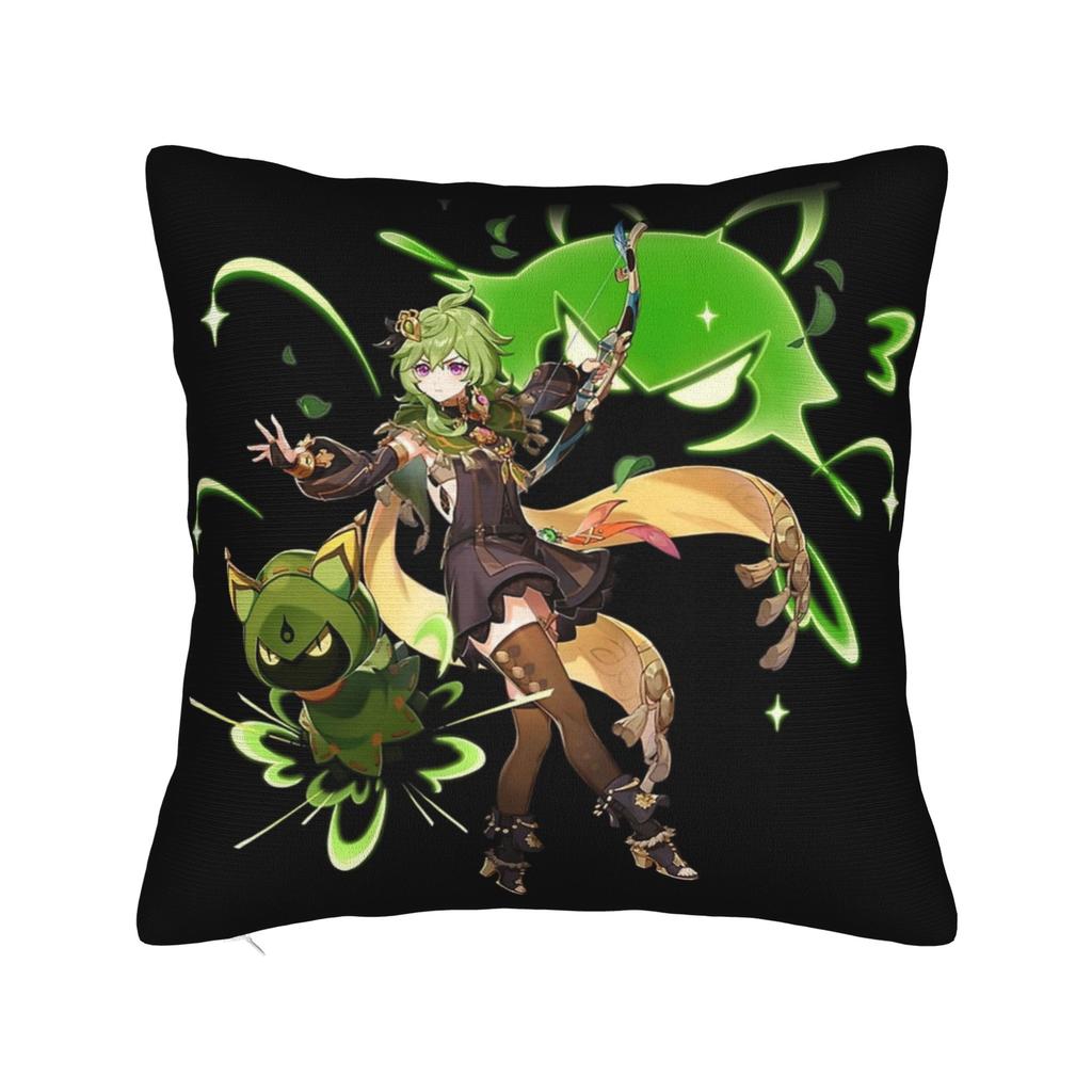 Genshin Impact Collei Wish Gacha Pillowcase Printing Polyester Cushion Cover Decorative Splash Art Throw Pillow Case Cover Home