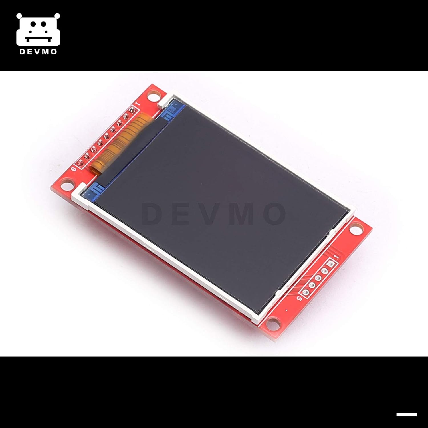 

DEVMO 2.2 Inch ILI9341 SPI TFT LCD Display 240x320 ILI9341 LCD Screen with SD Card Slot Compatible with Ar-duino Raspberry Pi 51/AVR/STM32/ARM/PIC