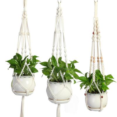 Handmade Macrame Flower Plant Pot Hanger Net Rope Basket Home Garden Yard Decor