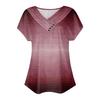 Letnie topy dla kobiet Wzór dla kobiet Dekolt w kształcie litery V z krótkim rękawem Wygodne topy damskie T-shirty oversize