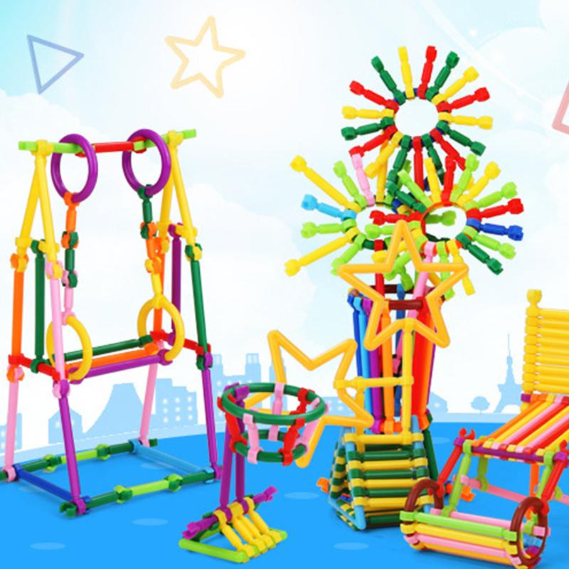 120-240PCS/Set Random Muti-color Assemble Building Rod DIY Design As You Want Creative Construction Game Party Gift Keepsake ZYF