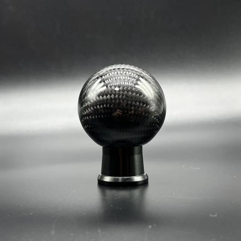 

New Real Carbon Fiber 6 Speed Gear Shift Knob For Mitsubishi Lancer Lancer EX Gear Ball Head no gear number