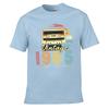 Vintage  Limited Edition Retro Cassette Graphic Unisex Summer Washed Tee Loose Distressed Top