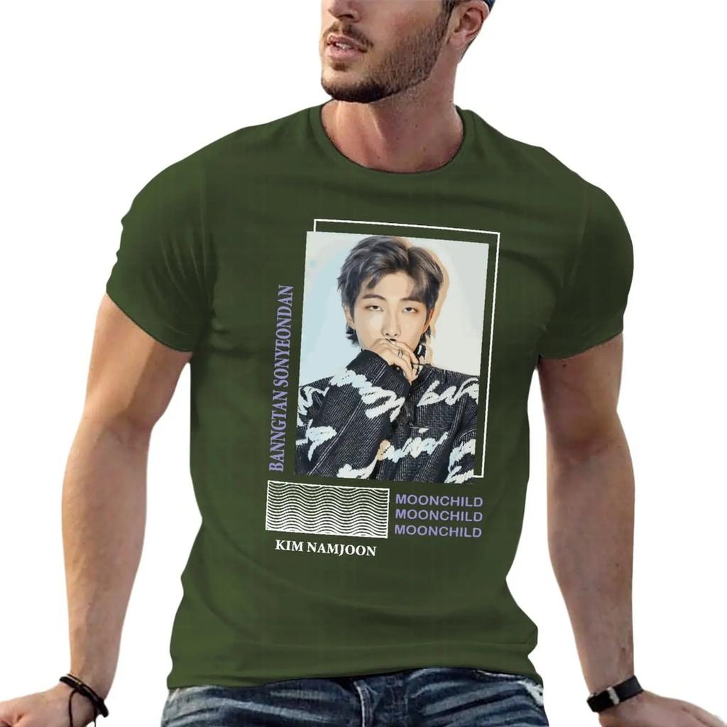 Banctan Sonyeondan  Kim Namjoon Oversize TShirt Custom Men Clothing Short Sve Streetwear Big Size Tops Tee