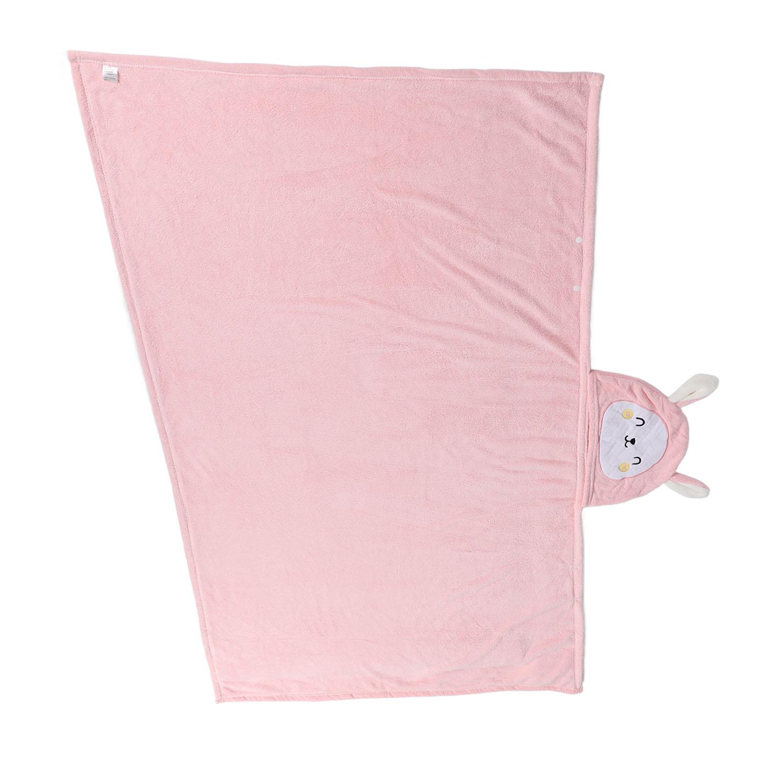 

Baby Coral Fleece Hooded Towel Cute Bunny Absorbent Toddler Bathroom Towel for Infant Newborn