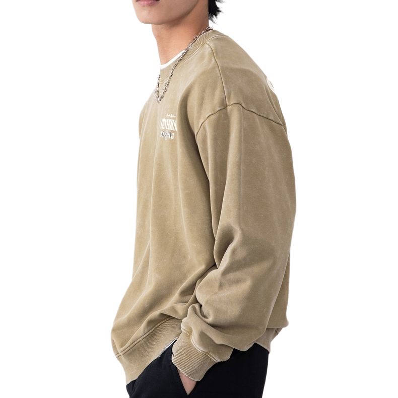 New Converse Sweatshirts Unisex Khaki Brown UCJ123-FAK