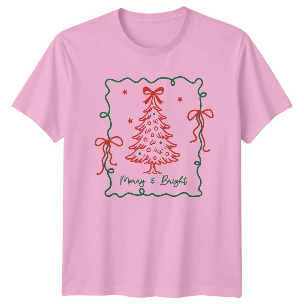 Merry Bright Christmas Tree Christmas Holidays Unisexs TShirt Unisexs Tee Graphic