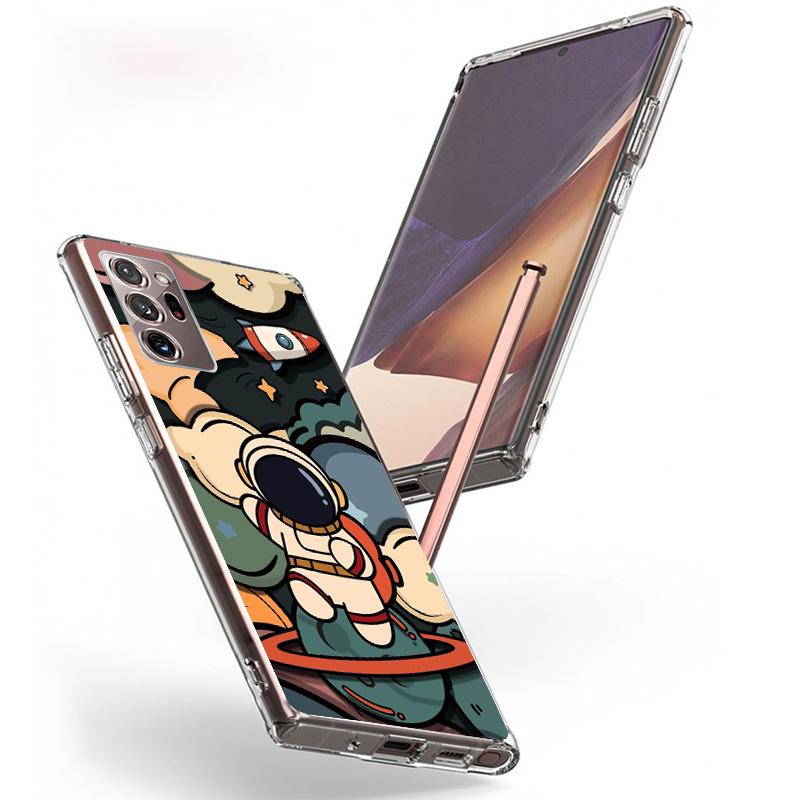 Cartoon Planet Astronaut Star Rocket Phnoe Case for Samsung Galaxy S26 S25 Edge S23 S24 Ultra S22 Plus S21 S20 FE Unique Cover S