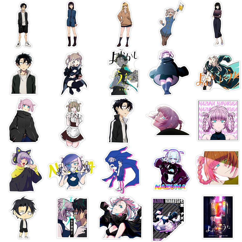 10/30/50pcs CALL OF THE NIGHT Anime Stickers Cute Nazuna Nanakusa Cartoon Decals DIY Skateboard Phone Luggage Sticker Decoration