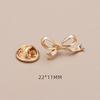 High-End No-Sew Clover Bow Brooch for Shirt Collars