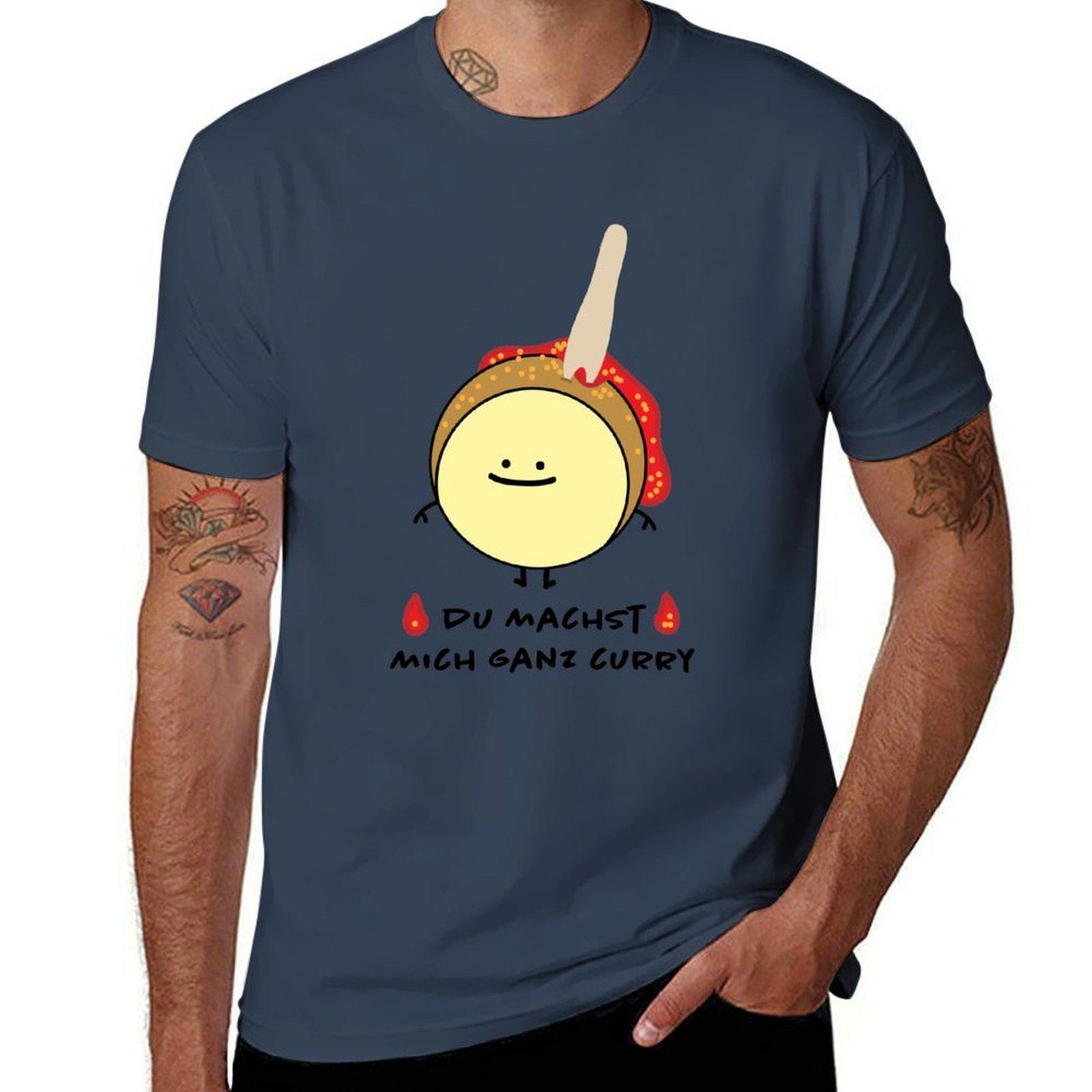 Funny Currywurst Tshirt Plus Size Summer Casual Tshirt S