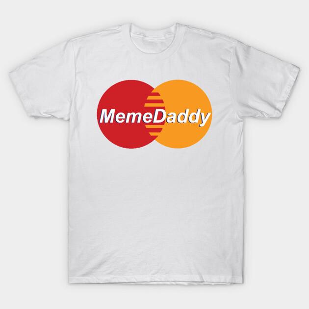 Asian Size Men Black Print T-shirt Meme Daddy No-Cut Print Cotton Tshirt XL