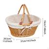 Hand Woven Storage Basket with Handle for Kitchen And Camping