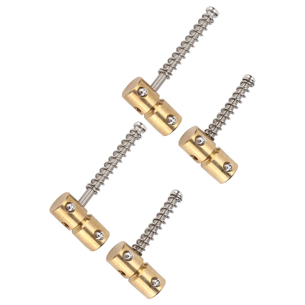4Pcs Bass String Saddle 4?String Brass Bridge Set Kit Accessory Replacement for Electric
