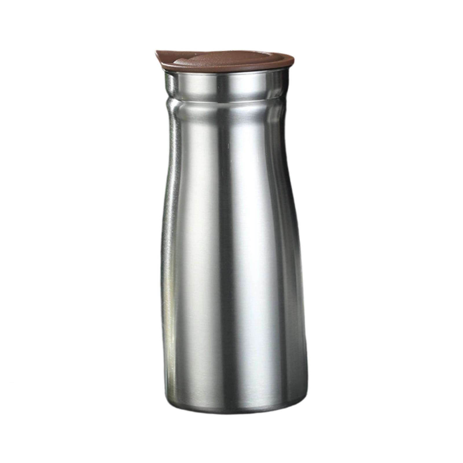 

0.8L Insulated Stainless Steel Coffee Carafe for Hot/Cold Water Modern Beverage Dispenser Cold Beverage Pitcher for Office Shop