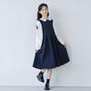 Girls Preppy Style Doll Collar Long Sleeve Spring Autumn Casual Kids Dress