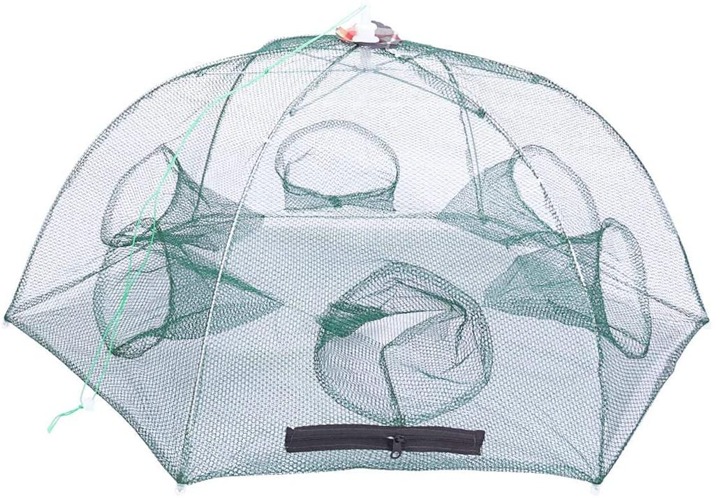 MBK Cage Invasion Type Fishing Net for Secure Capture Just Add Bait and Just Easy Assembly Fishing Net for and Fish 6-Hole Umbrella-Type - Wait! Sink!