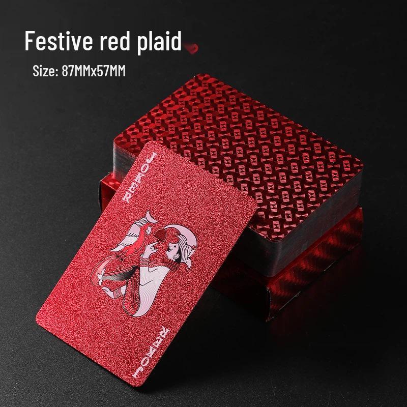 High-Grade Gold Foil Durable PVC Waterproof Poker Cards for Party Games