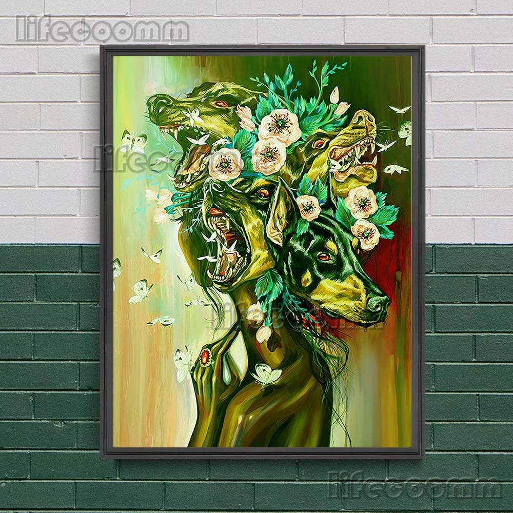 Gotycka Konstelacja Wiedźma Surrealistyczny Wydruk Sztuki Czaszki Dekoracja Ścienna Sztuka Płótno Malowanie Wystrój Domu Straszny De Wicca Plakat Wydruk Bez Ramki