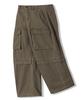 TRILLION Stone Washed Cargo Pocket Cotton Pants_Khaki