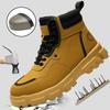 Men's High Top Safety Shoes With Steel Toe Cap Boots Indestructible Shoes Men Work Safety Boots Protective Men's Work Shoes