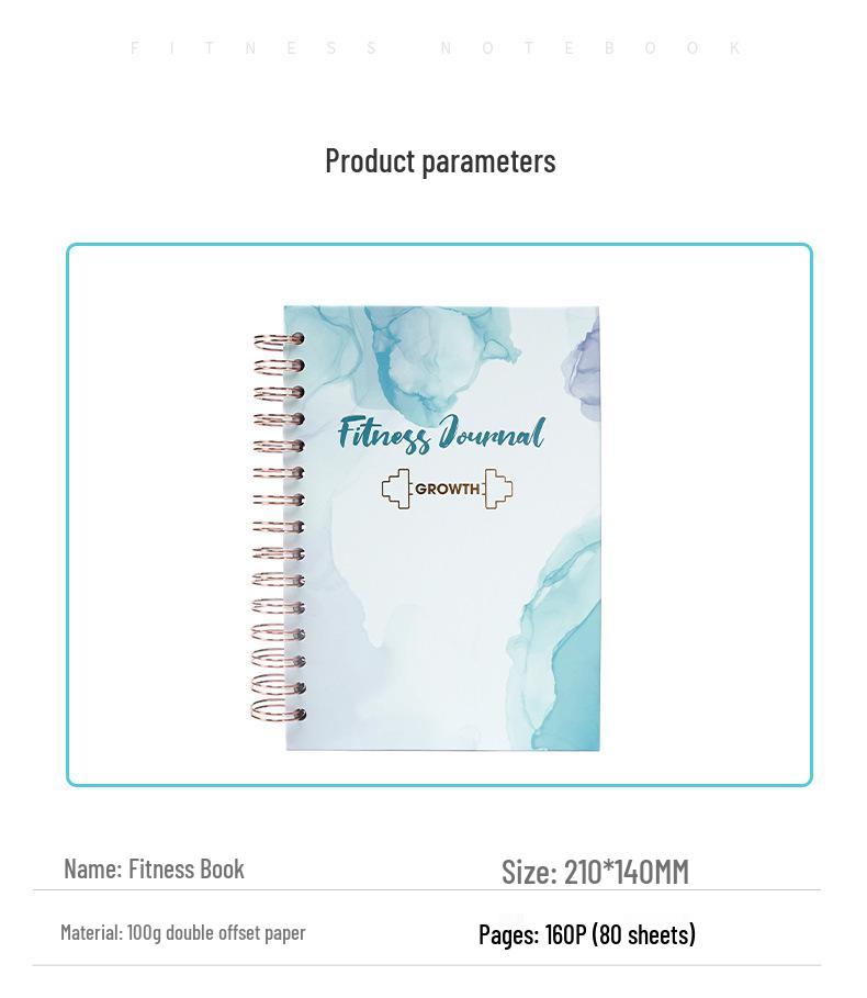 Cross-Border A5 Fitness Planner: Daily Exercise Check-in & Gym Workout Notebook