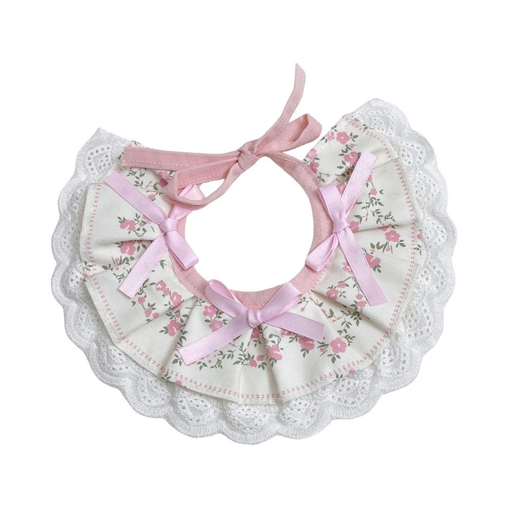 Floral Pattern Pet Bib Dress-Up Accessory Cloth Neckwear New Plush Toy Bib Plush Toy Accessories