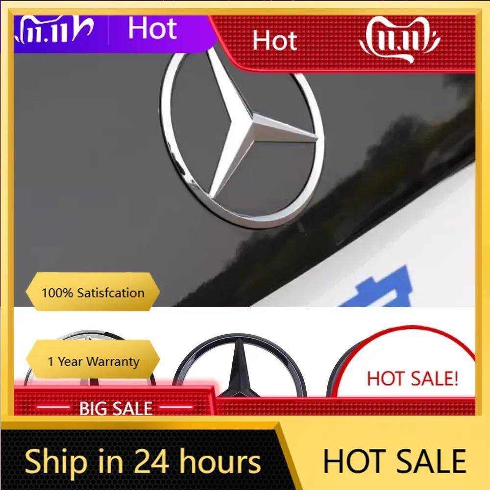 C200 E200 Pentru Mercedes Benz 90mm ABS Crom Negru Logo Emblema Mercedes Insignă Stea Spate Pentru Mercedes Benz W203 W206 W212 X253 W16