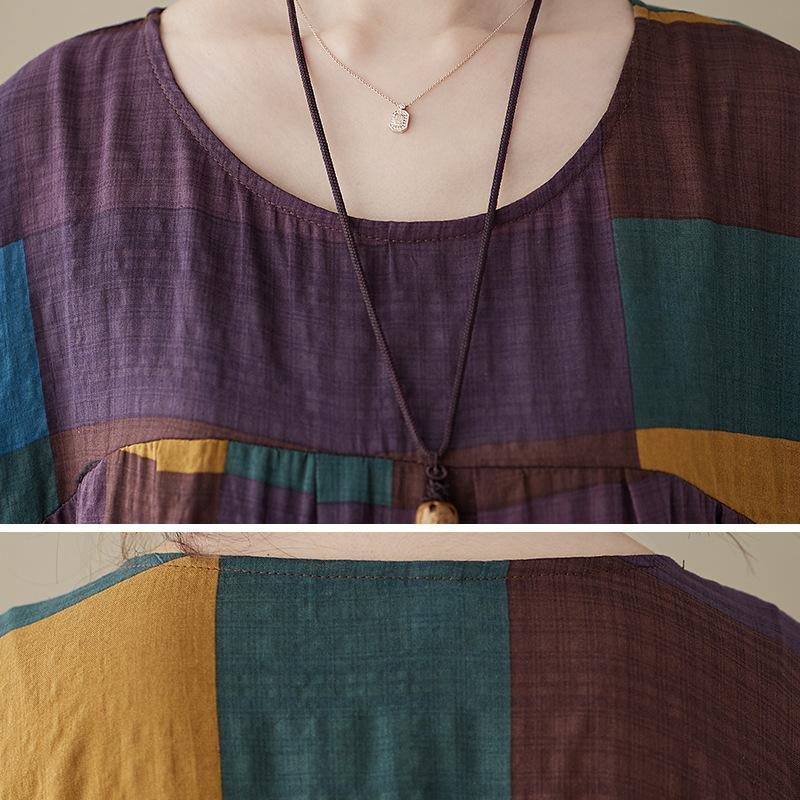 Новое летнее свободное тонкое платье большого размера с литературным принтом ручной работы — фото 9