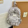Schoolbag simple foreign style tie-dye backpack new trendy and cool texture large capacity computer backpack junior high school student schoolbag
