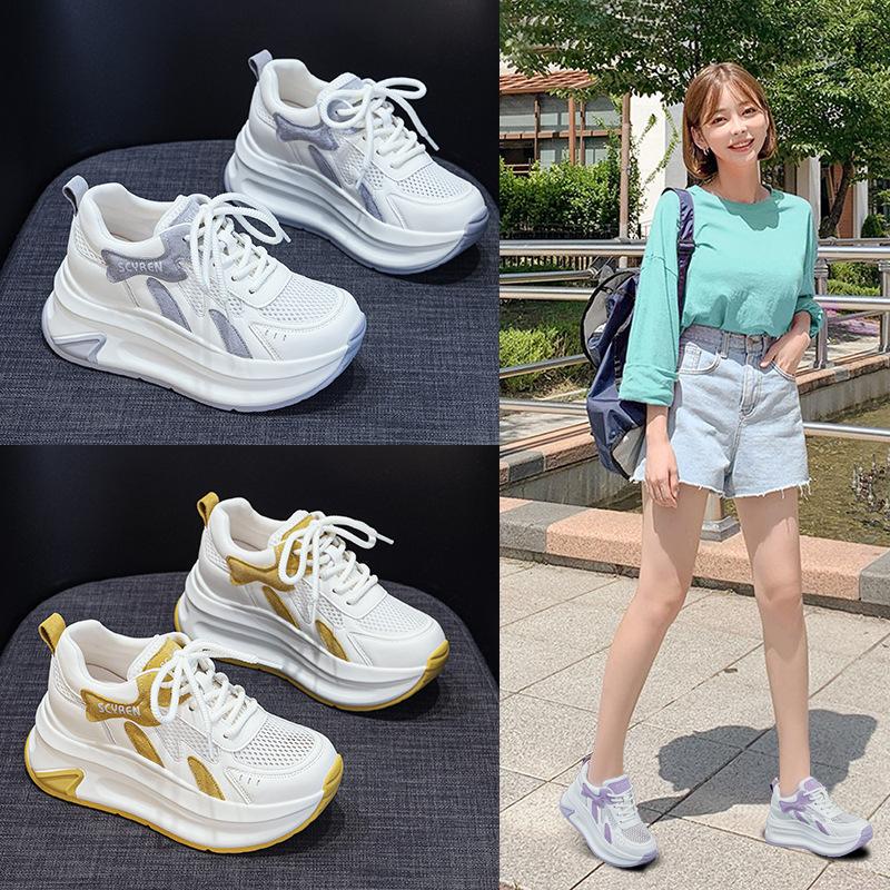 Small man thick-soled height increase Forrest Gump shoes women's 2025 new little white shoes casual fashion versatile breathable sports women's shoes