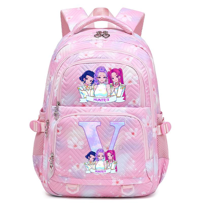Kpop Anime Aufdruck 26 Buchstaben Rucksack Große Kapazität Mittelschüler Lässige Schultasche