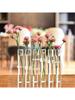 4/6/8PCS Creative Simple Hinged Flower Vase Hydroponics Plant Pot Clear Glass Test Tube Hanging Flower Holder for Home Decoratio