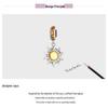 Everlove Minimalist Sun & Stars Sterling Silver Bracelet with Gold Glass and Zircon Charms - SCC2210