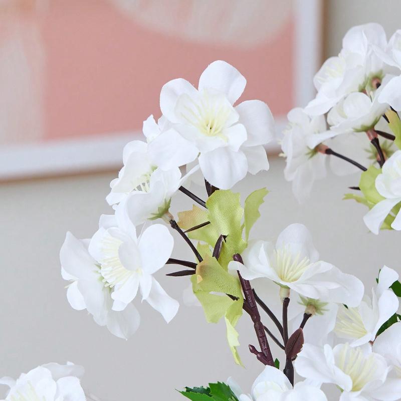 Artificial Cherry Blossom Branches Pink Faux Cherry Flowers Peach Branches Silk Tall Stems for Home Living Room Dining Table Decoration