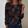 Women's Halloween Printed Round-neck Loose Long-sleeved Top
