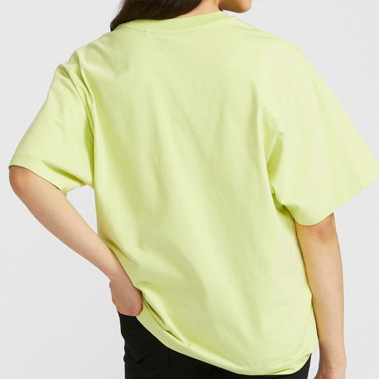 Uniqlo Takashi Murakami X Billie Eilish Collaboration Solid Color Round Neck Cartoon Print Short Sleeve T-Shirt Women T-Shirt Light-Green 430601-52