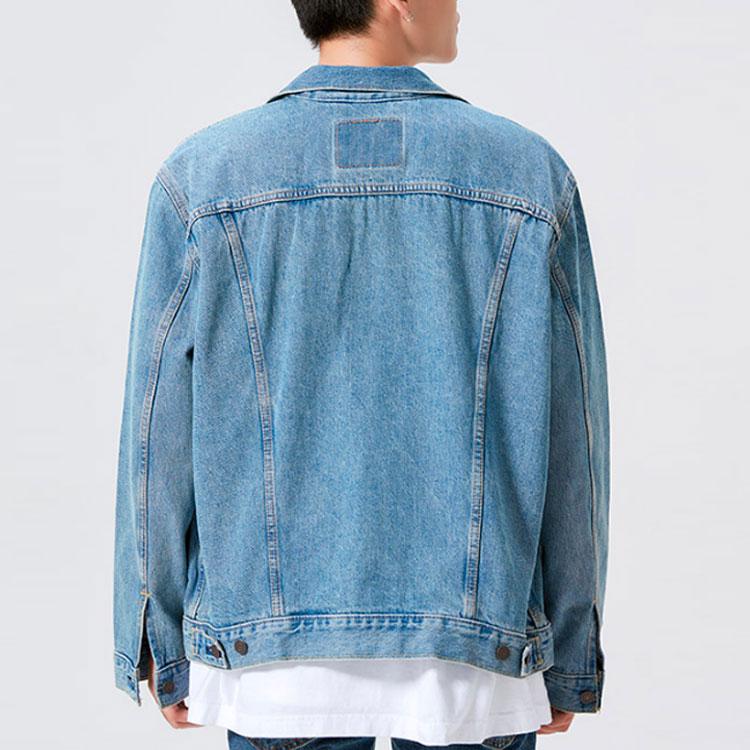 Levi's Denim Jackets Men's Blue V-neck Moderate Straight Fit 72334-0131
