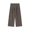 2025 High-Waisted Wide Leg Plaid Trousers - Casual, Loose Fit for Early Spring 