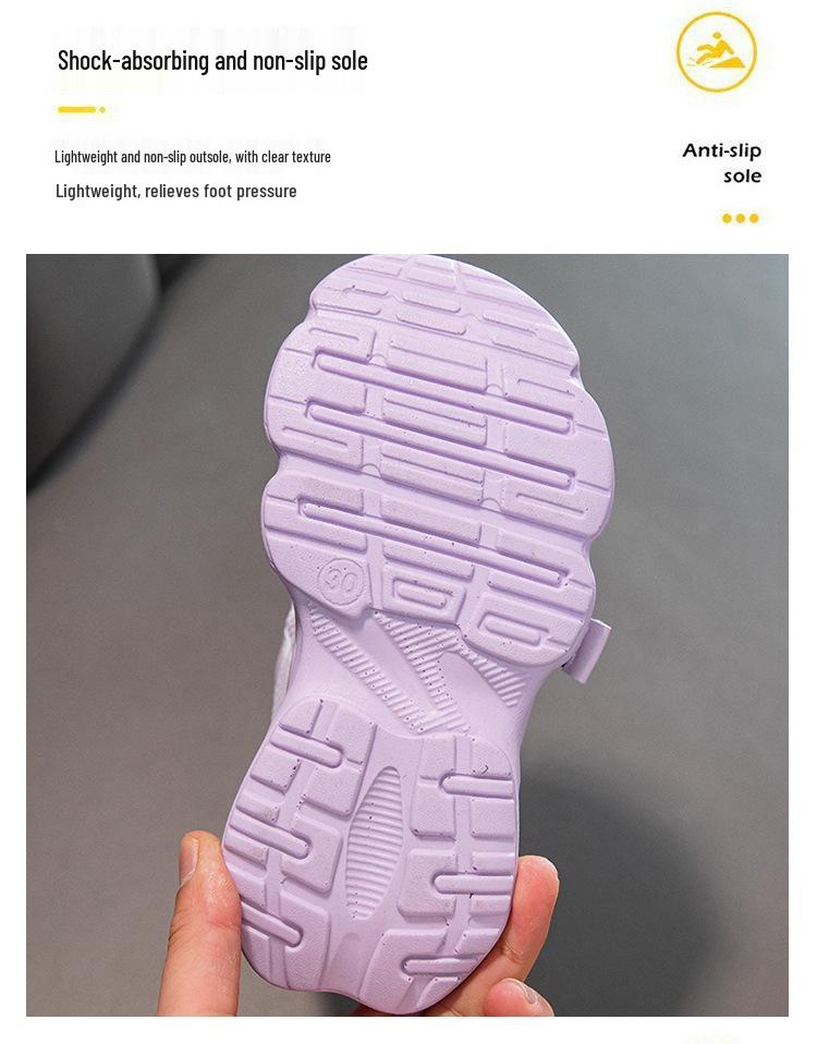 Kids' Non-slip Closed-toe Sports Sandals with Velcro - Soft Sole Beach Shoes for Boys & Girls, Toddlers To Big Kids