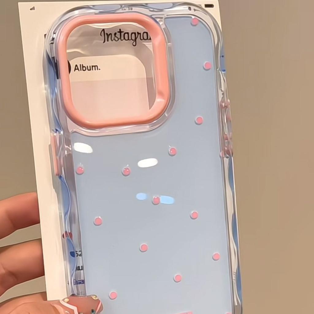 Macaron Color 2-in-1 Mobile Phone Leather Case for Apple Mobile Phone Case New Mobile Phone Protective Case Polka Dot Fashion