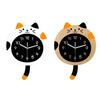 Cat Wall Clock Stylish Non Ticking Cartoon Cat Silent Clock Acrylic Wall Clock
