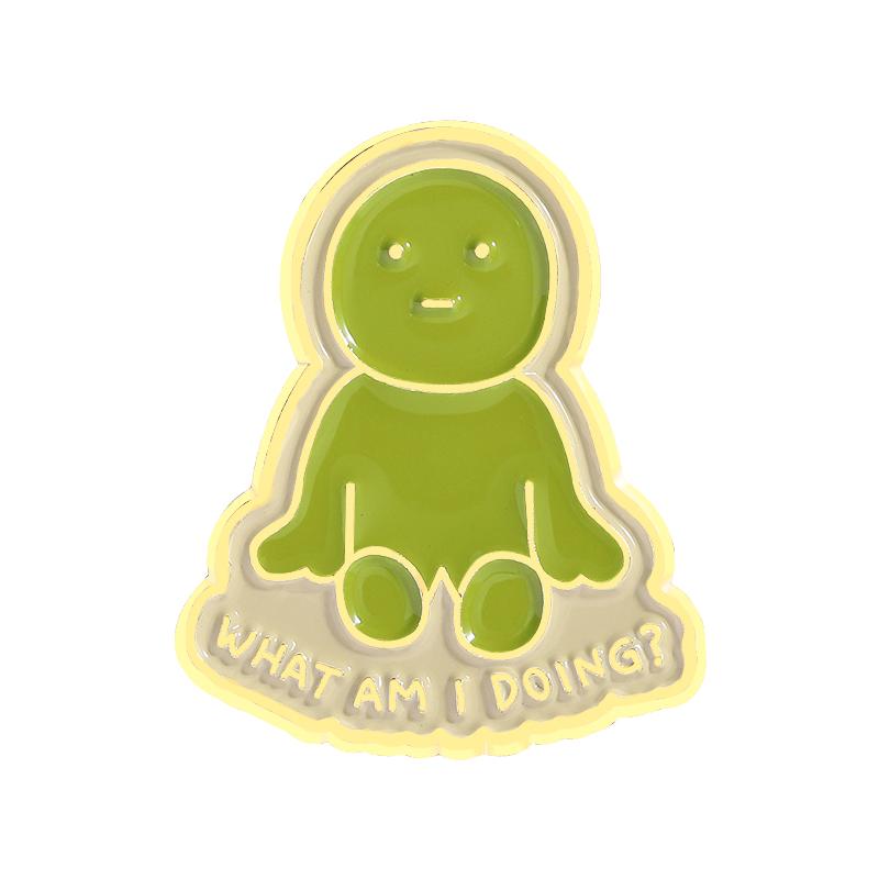 

I AM THIS CLOSE TO LOSING IT Enamel Pins Custom Green Little Man Brooches Lapel Badges Clothes Funny Jewelry Gift for Friends