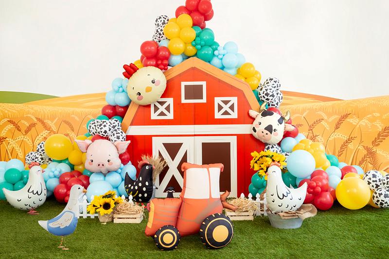 Balon Foliowy Świnka Głowa Świnki Różowy 61X36Cm